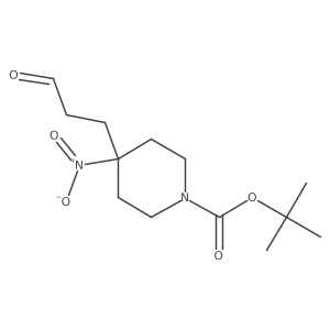 Tert-butyl 4-nitro-4-(3-oxopropyl)piperidine-1-carboxylate Structure