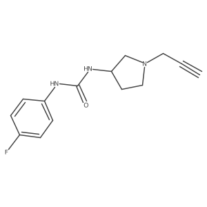 1-(4-Fluorophenyl)-3-[1-(prop-2-yn-1-yl)pyrrolidin-3-yl]urea结构式