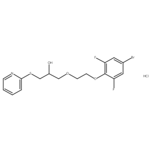 1-(2-(4-Bromo-2,6-difluorophenoxy)ethoxy)-3-(pyridin-2-ylthio)propan-2-ol hydrochloride结构式