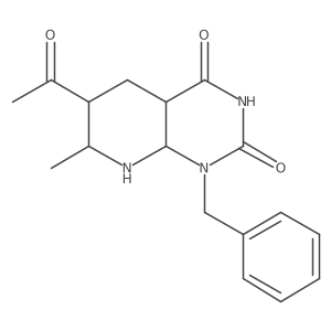 6-Acetyl-1-benzyl-7-methyl-4a,5,6,7,8,8a-hexahydropyrido[2,3-d]pyrimidine-2,4-dione Structure