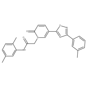 N-(2,5-dimethylphenyl)-2-{5-[3-(3-methylphenyl)-1,2,4-oxadiazol-5-yl]-2-oxopyridin-1(2H)-yl}acetamide结构式