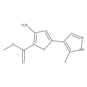 Methyl 3-amino-5-(3-methyl-1H-pyrazol-4-yl)-2-thiophenecarboxylate Structure