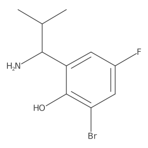 2-(1-Amino-2-methylpropyl)-6-bromo-4-fluorophenol Structure