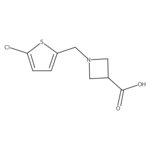 1-[(5-Chlorothiophen-2-yl)methyl]azetidine-3-carboxylic acid Structure