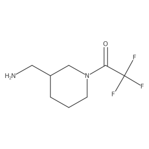 1-[3-(Aminomethyl)piperidin-1-yl]-2,2,2-trifluoroethan-1-one结构式