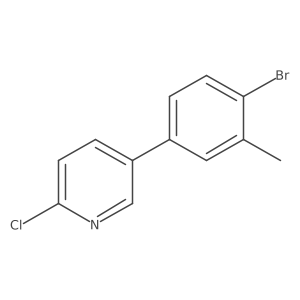 5-(4-Bromo-3-methylphenyl)-2-chloropyridine结构式