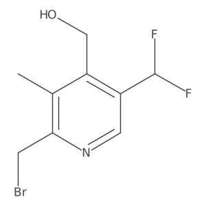 2-(Bromomethyl)-5-(difluoromethyl)-3-methylpyridine-4-methanol结构式
