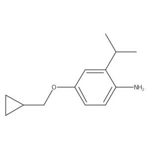 Benzenamine, 4-(cyclopropylmethoxy)-2-(1-methylethyl)-结构式