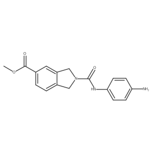 Methyl 2-[(4-aminophenyl)carbamoyl]-1,3-dihydroisoindole-5-carboxylate结构式