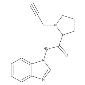 (2S)-N-(1H-1,3-benzodiazol-1-yl)-1-(prop-2-yn-1-yl)pyrrolidine-2-carboxamide结构式