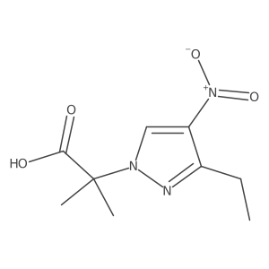 2-(3-Ethyl-4-nitropyrazol-1-yl)-2-methylpropanoic acid Structure