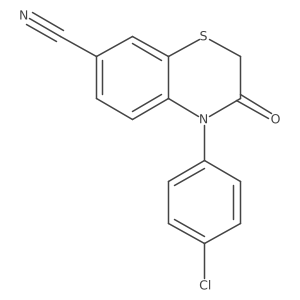 4-(4-Chlorophenyl)-3-oxo-3,4-dihydro-2H-benzo[B][1,4]thiazine-7-carbonitrile结构式