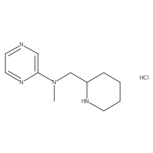 N-methyl-N-(piperidin-2-ylmethyl)pyrazin-2-amine hydrochloride结构式