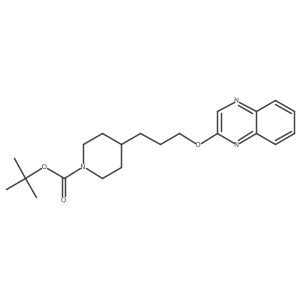 tert-Butyl 4-(3-(quinoxalin-2-yloxy)propyl)piperidine-1-carboxylate结构式