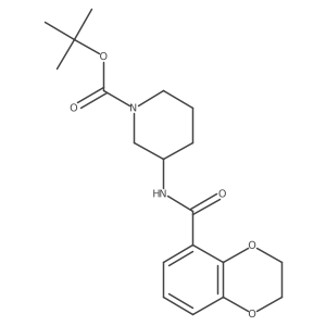 (S)-tert-butyl 3-(2,3-dihydrobenzo[b][1,4]dioxine-5-carboxamido)piperidine-1-carboxylate结构式