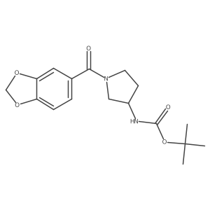 (R)-tert-butyl (1-(benzo[d][1,3]dioxole-5-carbonyl)pyrrolidin-3-yl)carbamate Structure