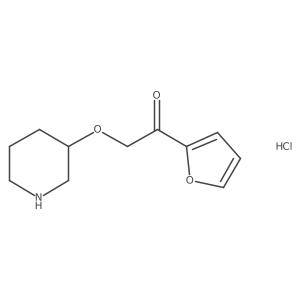 (S)-1-(furan-2-yl)-2-(piperidin-3-yloxy)ethanone hydrochloride Structure