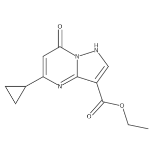 Ethyl 5-cyclopropyl-7-hydroxypyrazolo[1,5-a]pyrimidine-3-carboxylate结构式