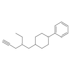 N-Ethyl-N-[(1-pyridin-2-ylpiperidin-4-yl)methyl]prop-2-yn-1-amine结构式