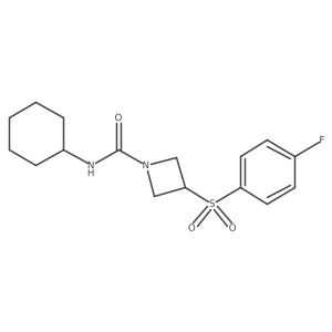 N-cyclohexyl-3-((4-fluorophenyl)sulfonyl)azetidine-1-carboxamide Structure