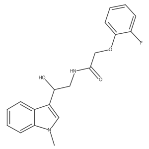 2-(2-fluorophenoxy)-N-(2-hydroxy-2-(1-methyl-1H-indol-3-yl)ethyl)acetamide结构式