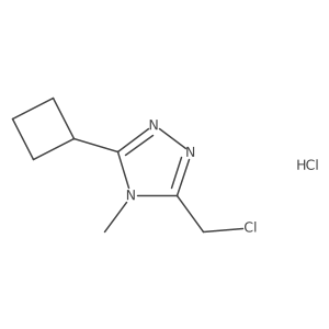 3-(chloromethyl)-5-cyclobutyl-4-methyl-4H-1,2,4-triazole hydrochloride Structure