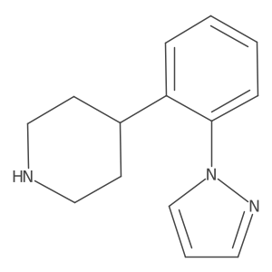 4-[2-(1H-pyrazol-1-yl)phenyl]piperidine结构式
