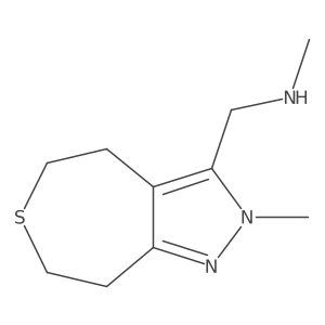 2H-Thiepino[4,5-c]pyrazole-3-methanamine, 4,5,7,8-tetrahydro-N,2-dimethyl- Structure