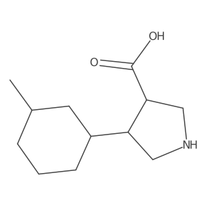 4-(3-Methylcyclohexyl)pyrrolidine-3-carboxylic acid Structure