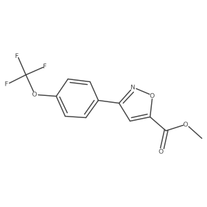 Methyl 3-(4-(trifluoromethoxy)phenyl)isoxazole-5-carboxylate结构式