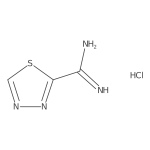 1,3,4-Thiadiazole-2-carboximidamide hydrochloride结构式