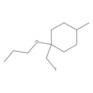 1-(Iodomethyl)-4-methyl-1-propoxycyclohexane结构式