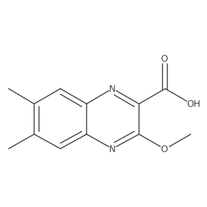 3-Methoxy-6,7-dimethyl-2-quinoxalinecarboxylic acid结构式