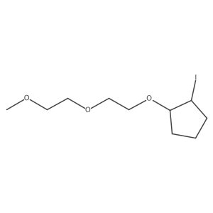 1-Iodo-2-[2-(2-methoxyethoxy)ethoxy]cyclopentane Structure