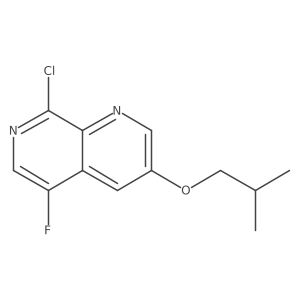 8-Chloro-5-fluoro-3-isobutoxy-1,7-naphthyridine结构式