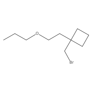 1-(Bromomethyl)-1-(2-propoxyethyl)cyclobutane结构式