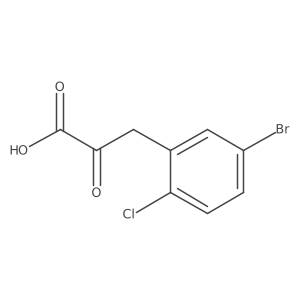 3-(5-Bromo-2-chlorophenyl)-2-oxopropanoic acid Structure