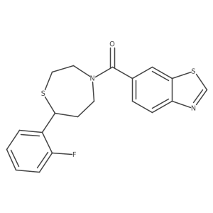 Benzo[d]thiazol-6-yl(7-(2-fluorophenyl)-1,4-thiazepan-4-yl)methanone Structure
