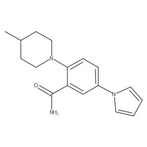 2-(4-methylpiperidin-1-yl)-5-(1H-pyrrol-1-yl)benzamide结构式