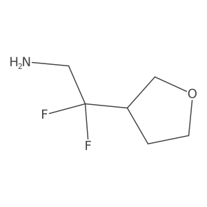 2,2-Difluoro-2-(oxolan-3-yl)ethan-1-amine结构式