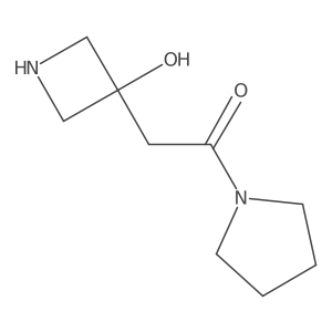 2-(3-Hydroxyazetidin-3-yl)-1-(pyrrolidin-1-yl)ethan-1-one结构式