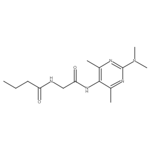 N-(2-((2-(dimethylamino)-4,6-dimethylpyrimidin-5-yl)amino)-2-oxoethyl)butyramide Structure
