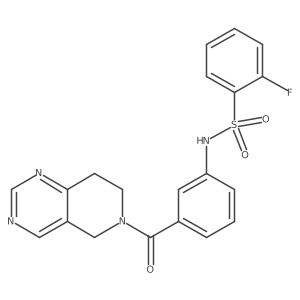 2-fluoro-N-(3-(5,6,7,8-tetrahydropyrido[4,3-d]pyrimidine-6-carbonyl)phenyl)benzenesulfonamide Structure