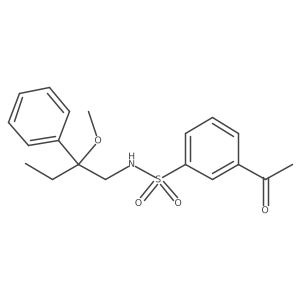 3-acetyl-N-(2-methoxy-2-phenylbutyl)benzenesulfonamide Structure