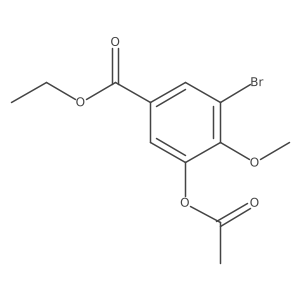 Ethyl 3-acetoxy-5-bromo-4-methoxybenzoate结构式