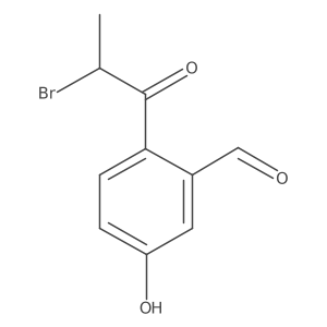 2-(2-Bromopropanoyl)-5-hydroxybenzaldehyde Structure