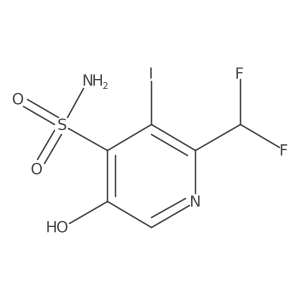 2-(Difluoromethyl)-5-hydroxy-3-iodopyridine-4-sulfonamide Structure