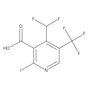 4-(difluoromethyl)-2-iodo-5-(trifluoromethyl)pyridine-3-carboxylic acid结构式