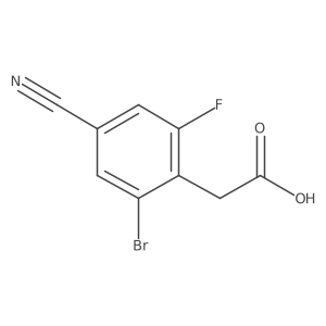 2-(2-Bromo-4-cyano-6-fluorophenyl)acetic acid Structure