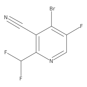 4-Bromo-2-(difluoromethyl)-5-fluoronicotinonitrile Structure